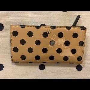 Patent Leather Polka Dot Wallet